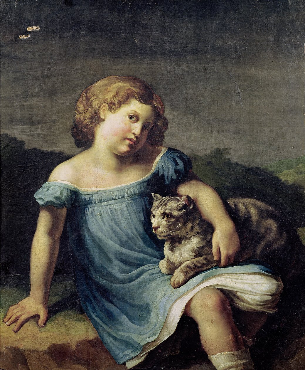 子供の頃のルイーズ・ヴェルネの肖像、1818-19